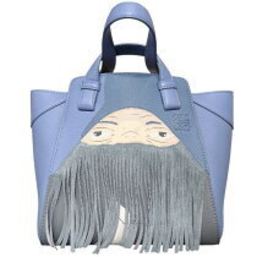 LOEWE Hammock Nugget Howls Moving Castle Blueberry Calfskin Handbag